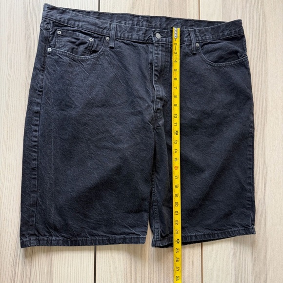 Levi's Dark Gray Jean Shorts for Men plus size - Picture 6 of 7